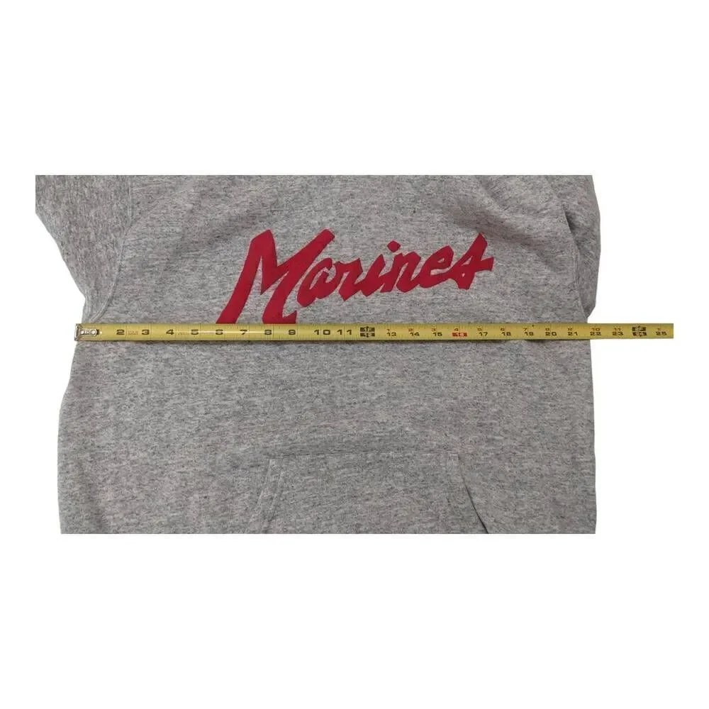 Vintage‎ Marines Soffe Heavy Sweats XL Hoodie USMC Gray USA Sweatshirt Pullover - Picture 8 of 8